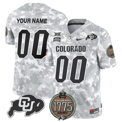 Buffaloes 2024 Salute to Service Establishment Year Patch Vapor Limited Custom Jersey - All Stitched