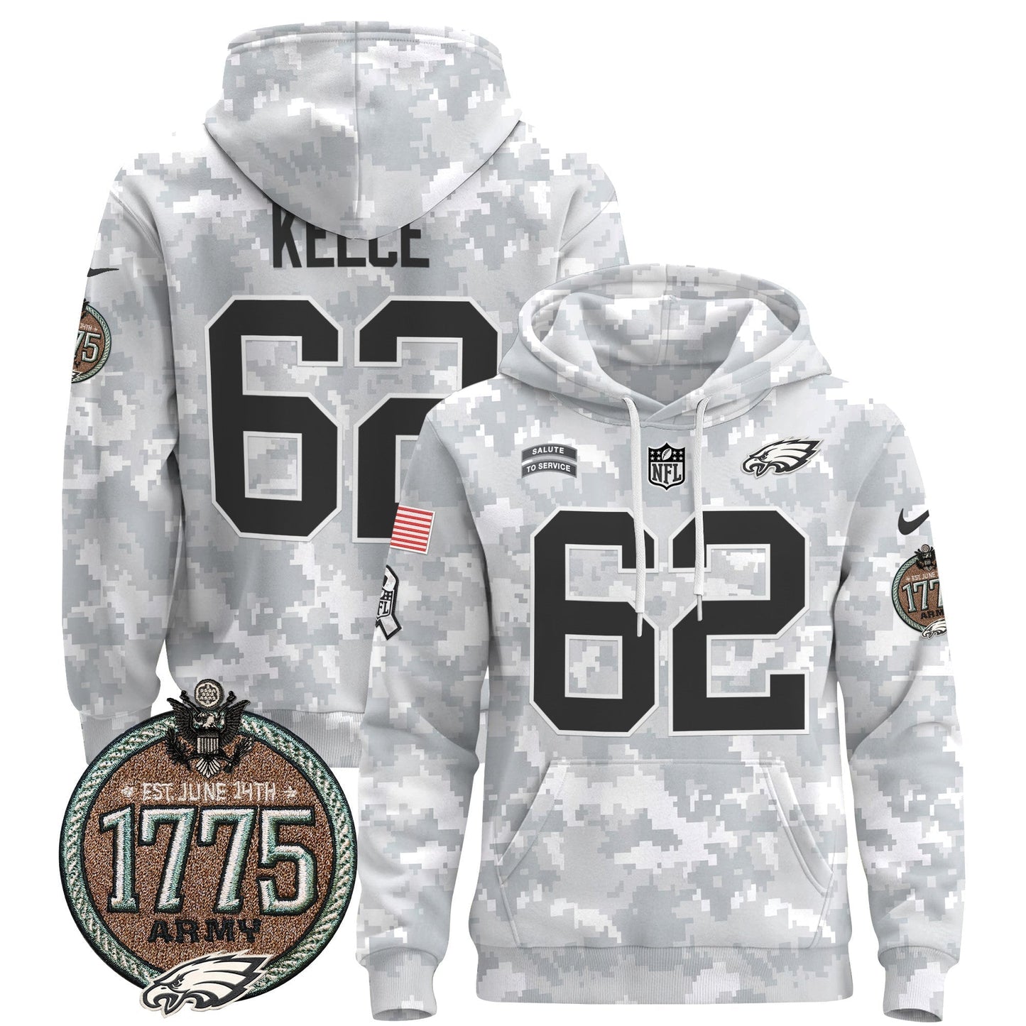PHI 2024 Salute to Service Establishment Year Patch Pullover Hoodie