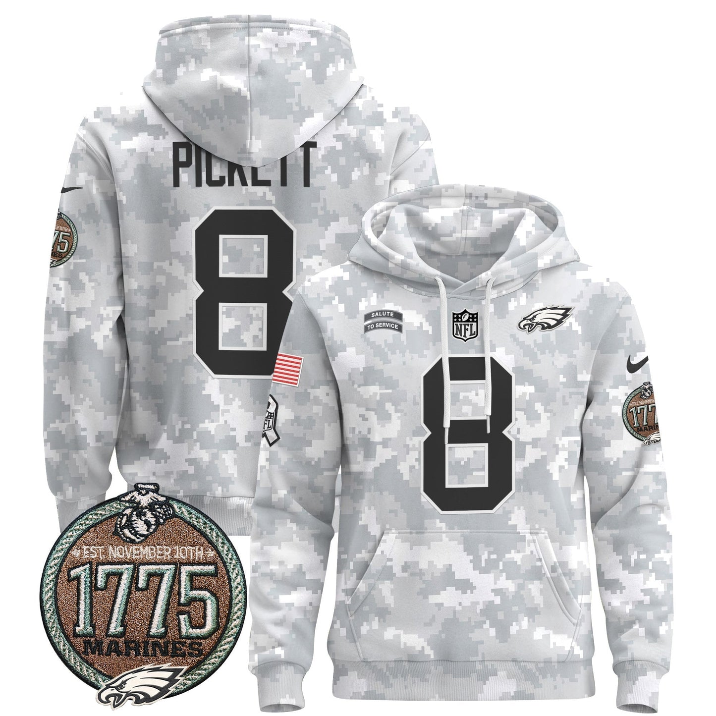 PHI 2024 Salute to Service Establishment Year Patch Pullover Hoodie