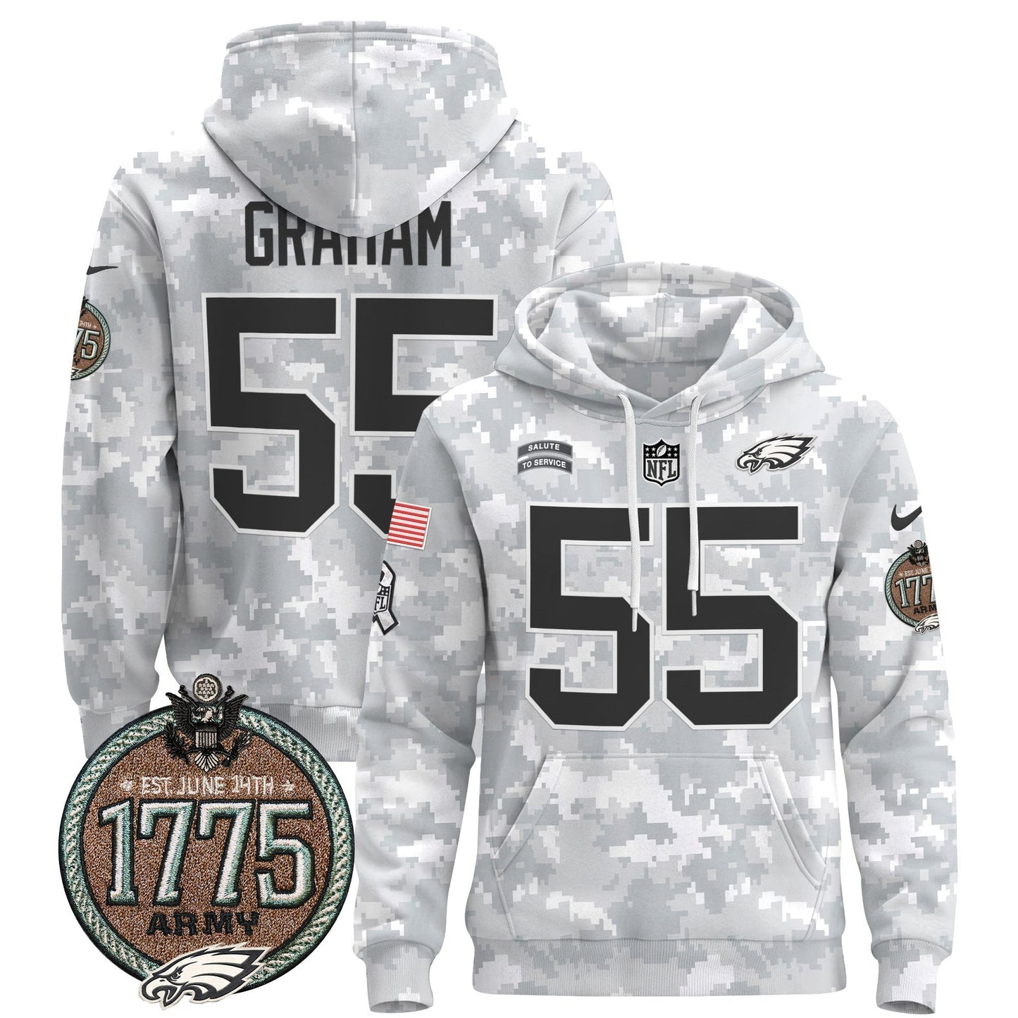 PHI 2024 Salute to Service Establishment Year Patch Pullover Hoodie