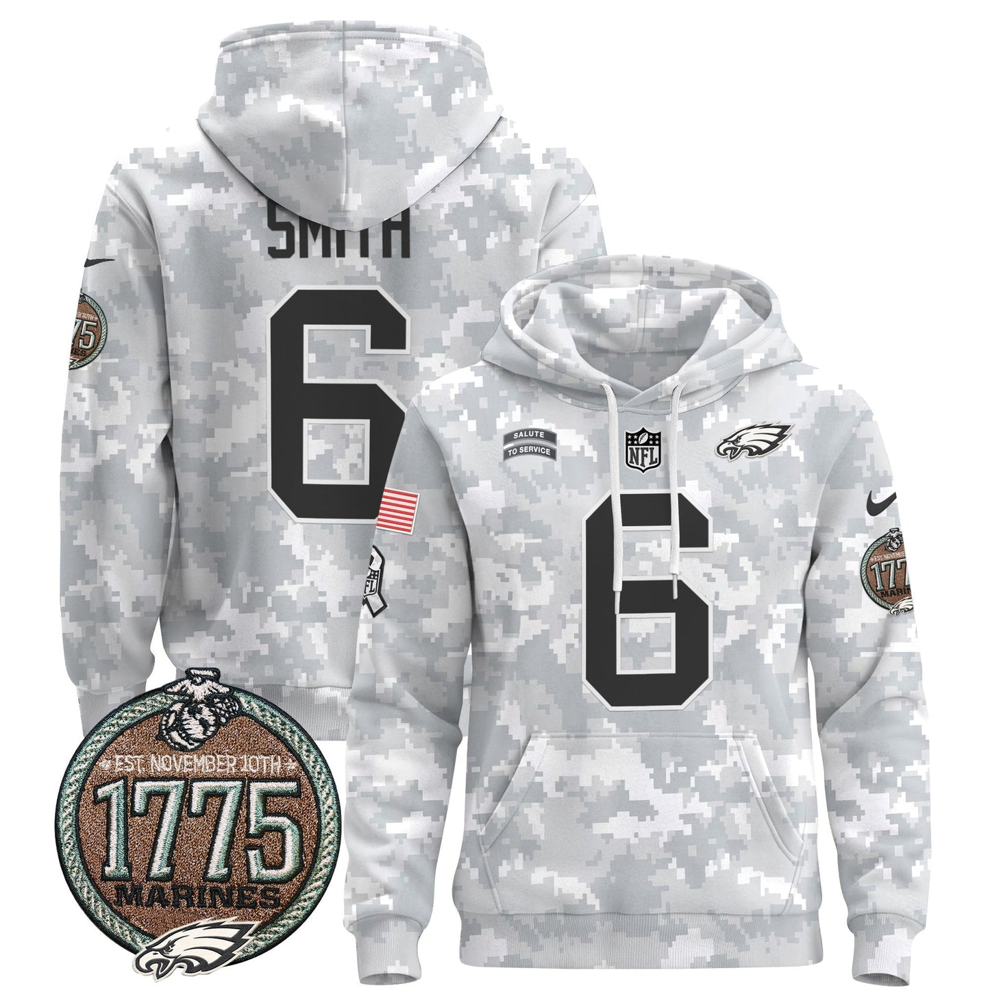 PHI 2024 Salute to Service Establishment Year Patch Pullover Hoodie