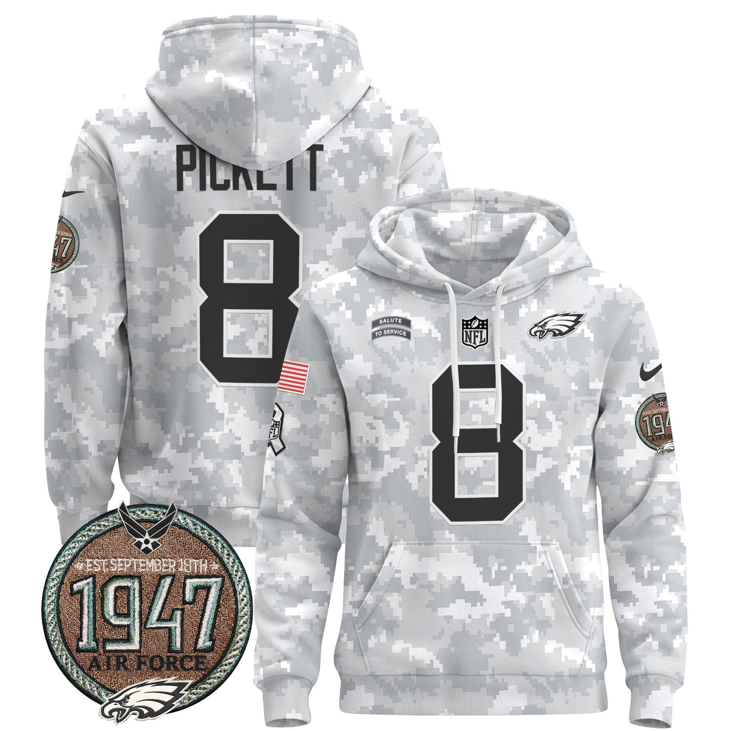PHI 2024 Salute to Service Establishment Year Patch Pullover Hoodie