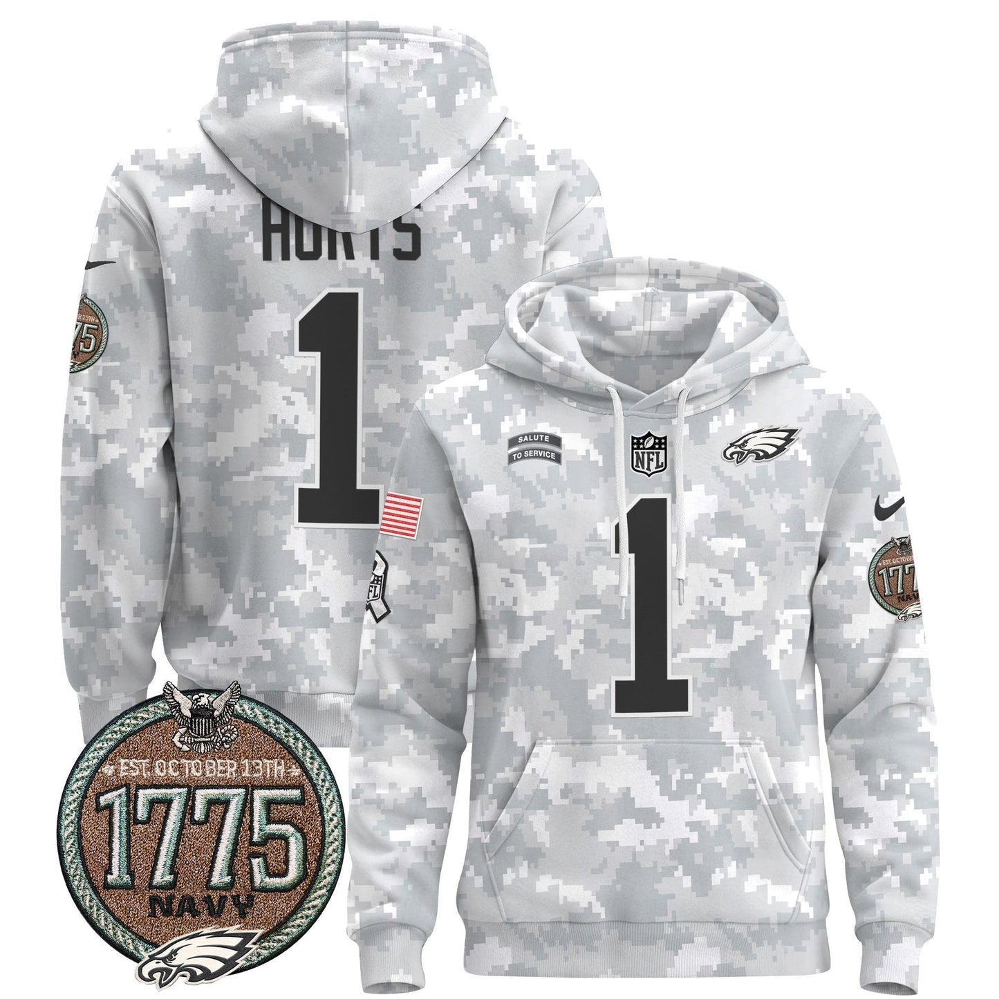 PHI 2024 Salute to Service Establishment Year Patch Pullover Hoodie