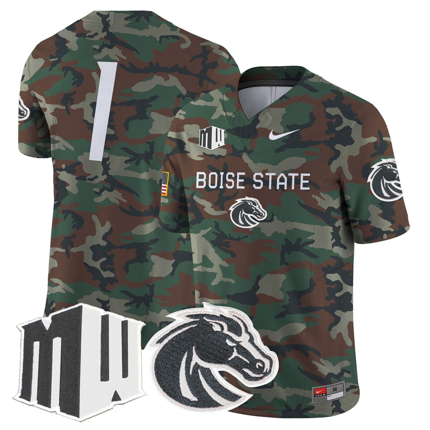 BSU 2024 Military Vapor Limited Jersey - All Stitched