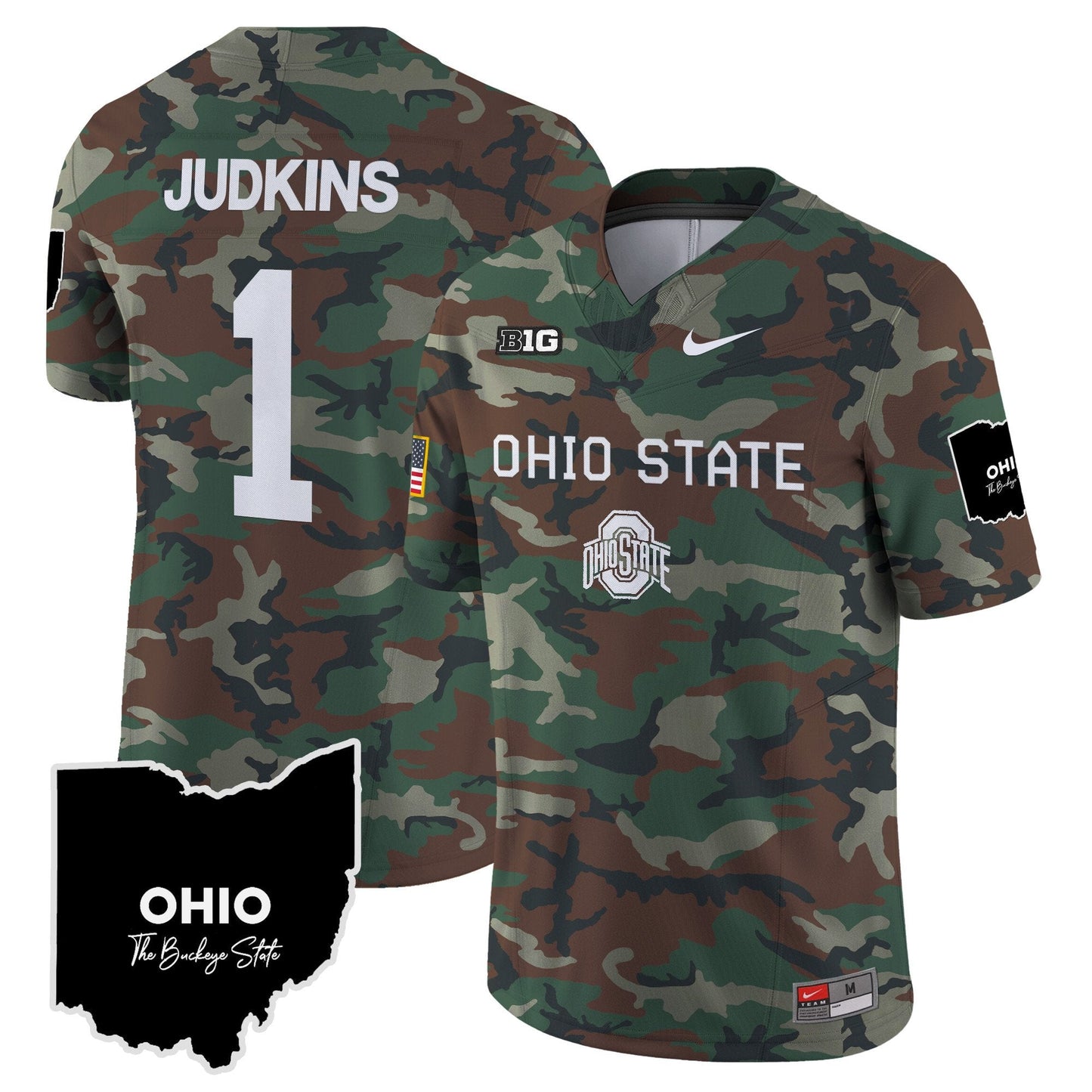 OSU 2024 Military Vapor Limited Jersey - All Stitched