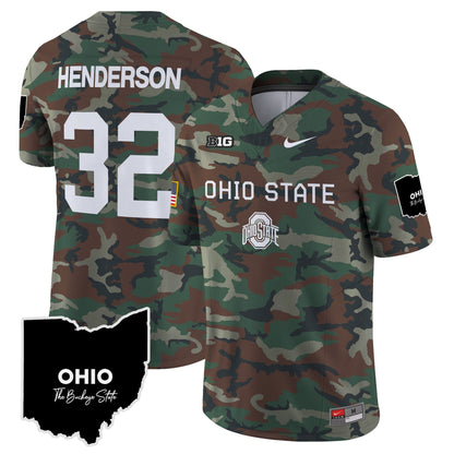 OSU 2024 Military Vapor Limited Jersey - All Stitched