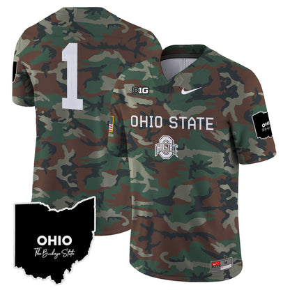 OSU 2024 Military Vapor Limited Jersey - All Stitched