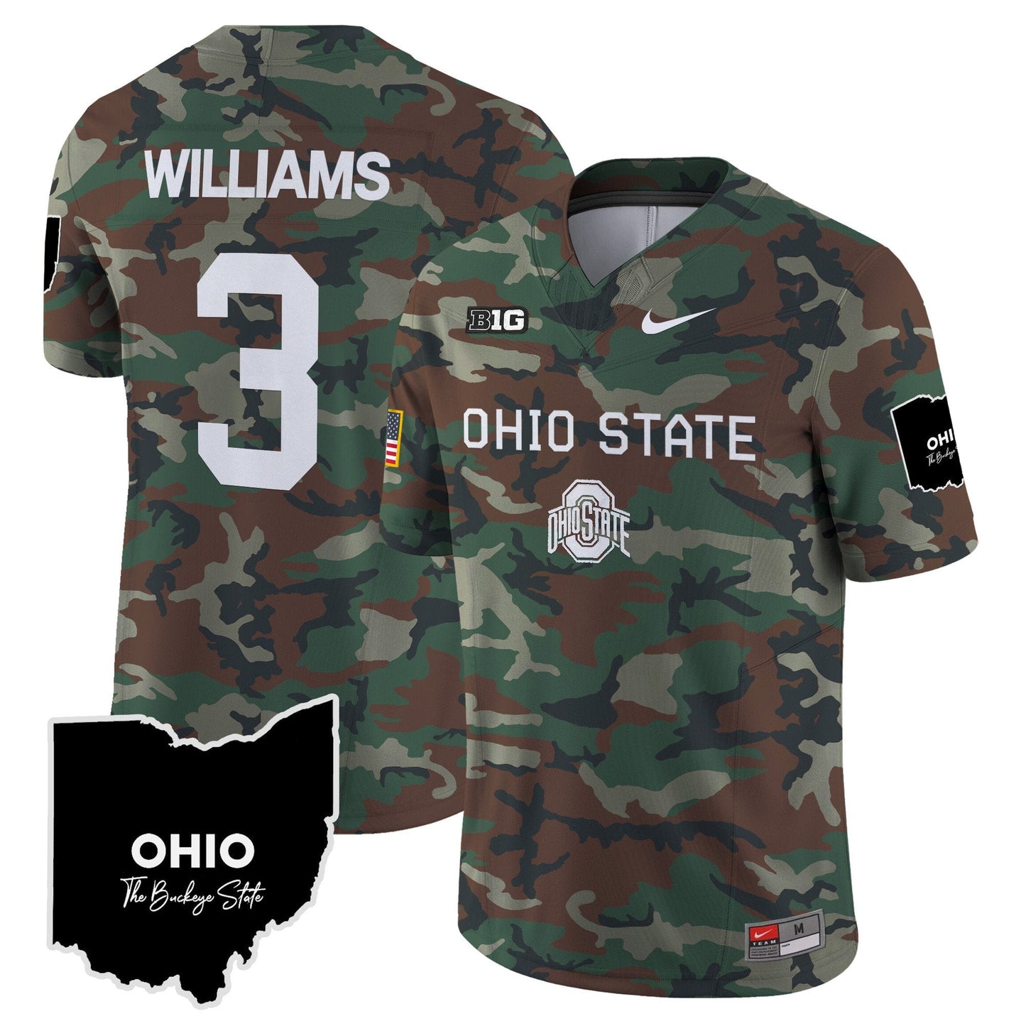 OSU 2024 Military Vapor Limited Jersey - All Stitched