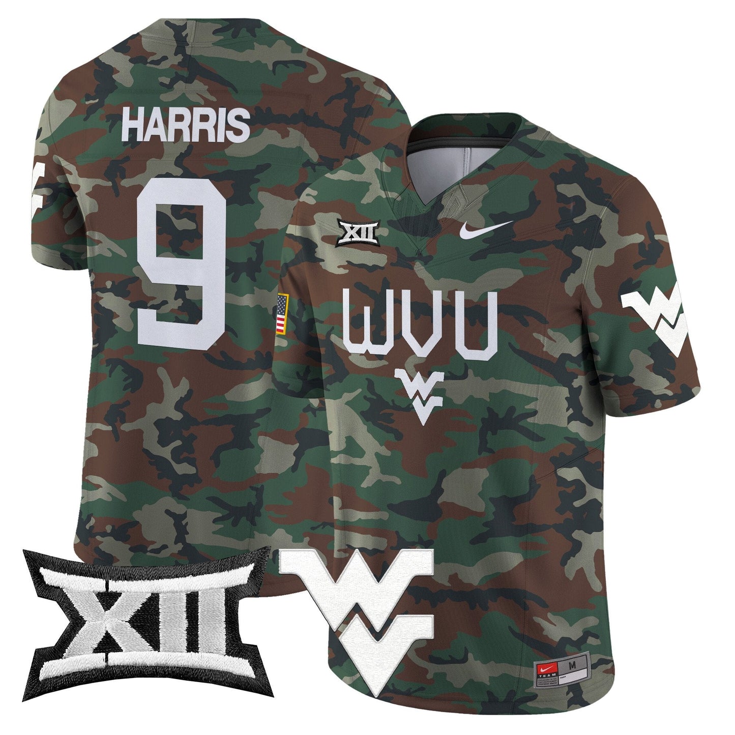 WVU 2024 Military Vapor Limited Jersey - All Stitched