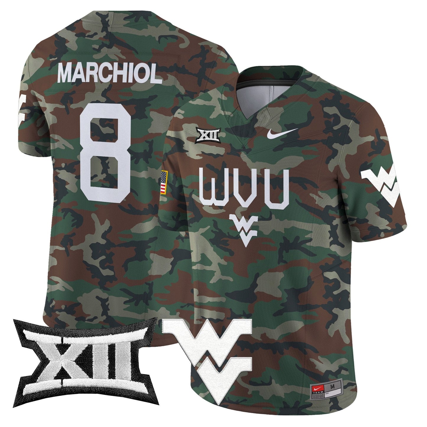 WVU 2024 Military Vapor Limited Jersey - All Stitched