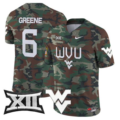 WVU 2024 Military Vapor Limited Jersey - All Stitched
