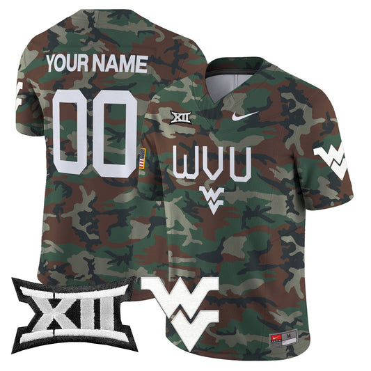 WVU 2024 Military Vapor Limited Custom Jersey - All Stitched