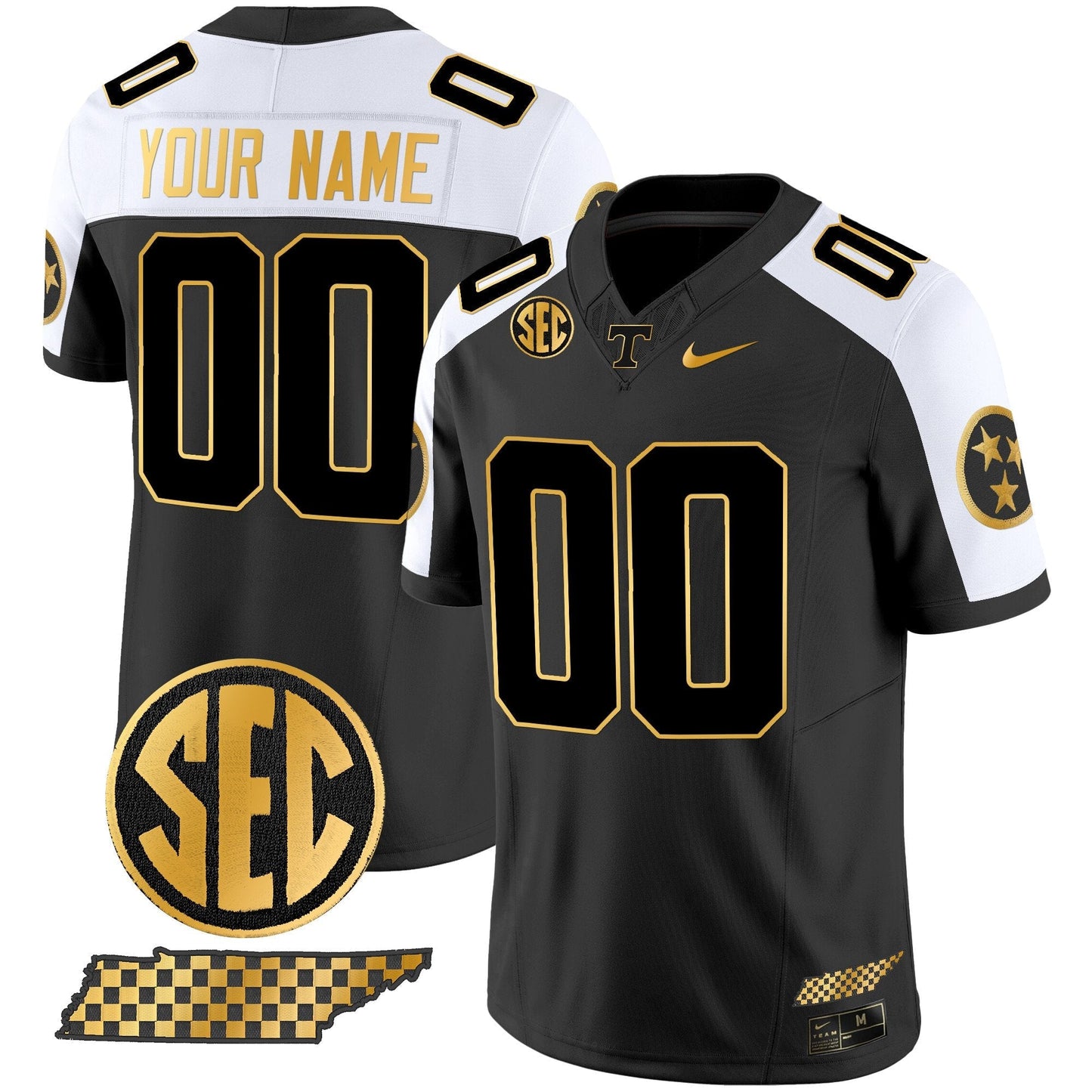 TENN 2024 Gold Vapor Limited Custom Jersey V2 - All Stitched