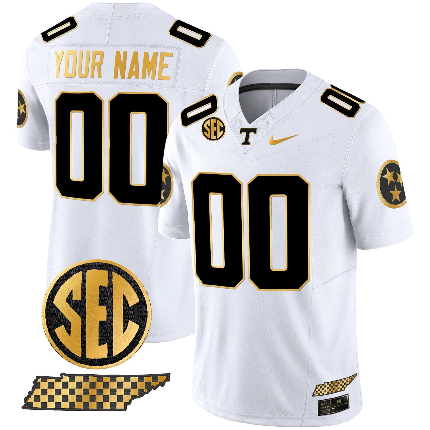 TENN 2024 Gold Vapor Limited Custom Jersey V2 - All Stitched