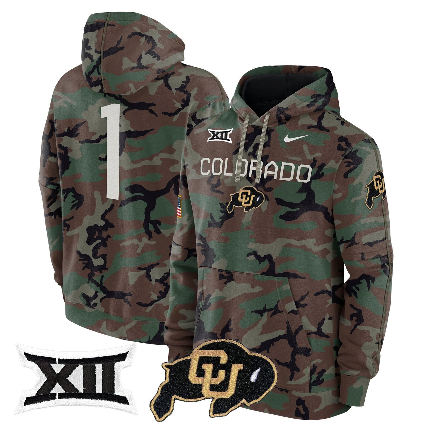 CU 2024 Military Fleece Pullover Hoodie