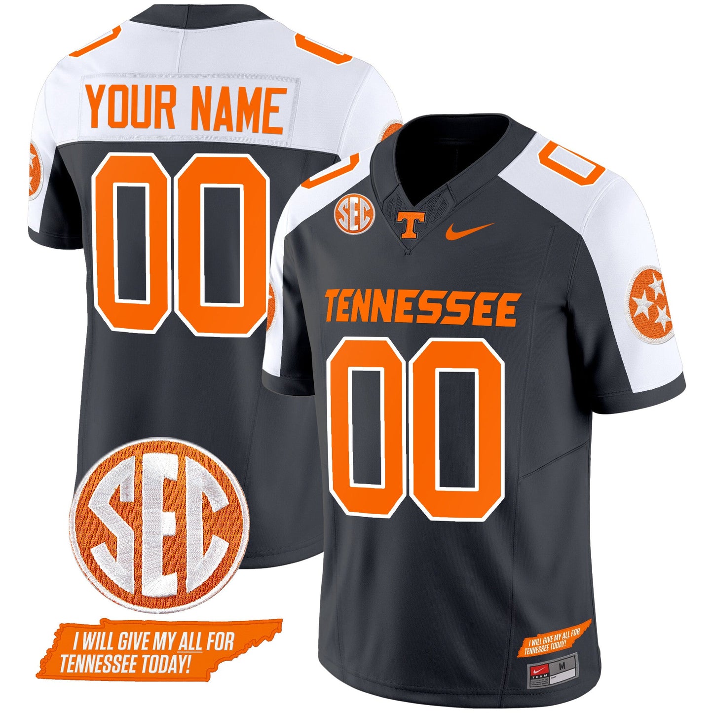 Tennessee Volunteers 2024 Checkerboard Vapor Limited Custom Jersey V2 - All Stitched