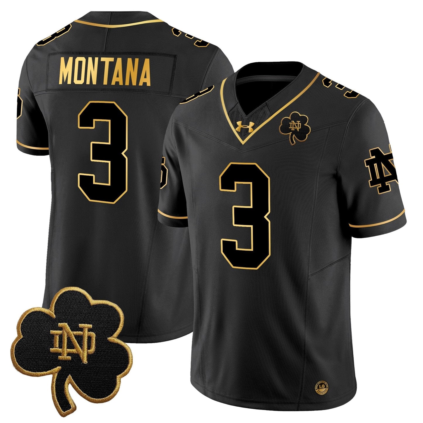 ND 2024 Gold Vapor Limited Jersey - All Stitched