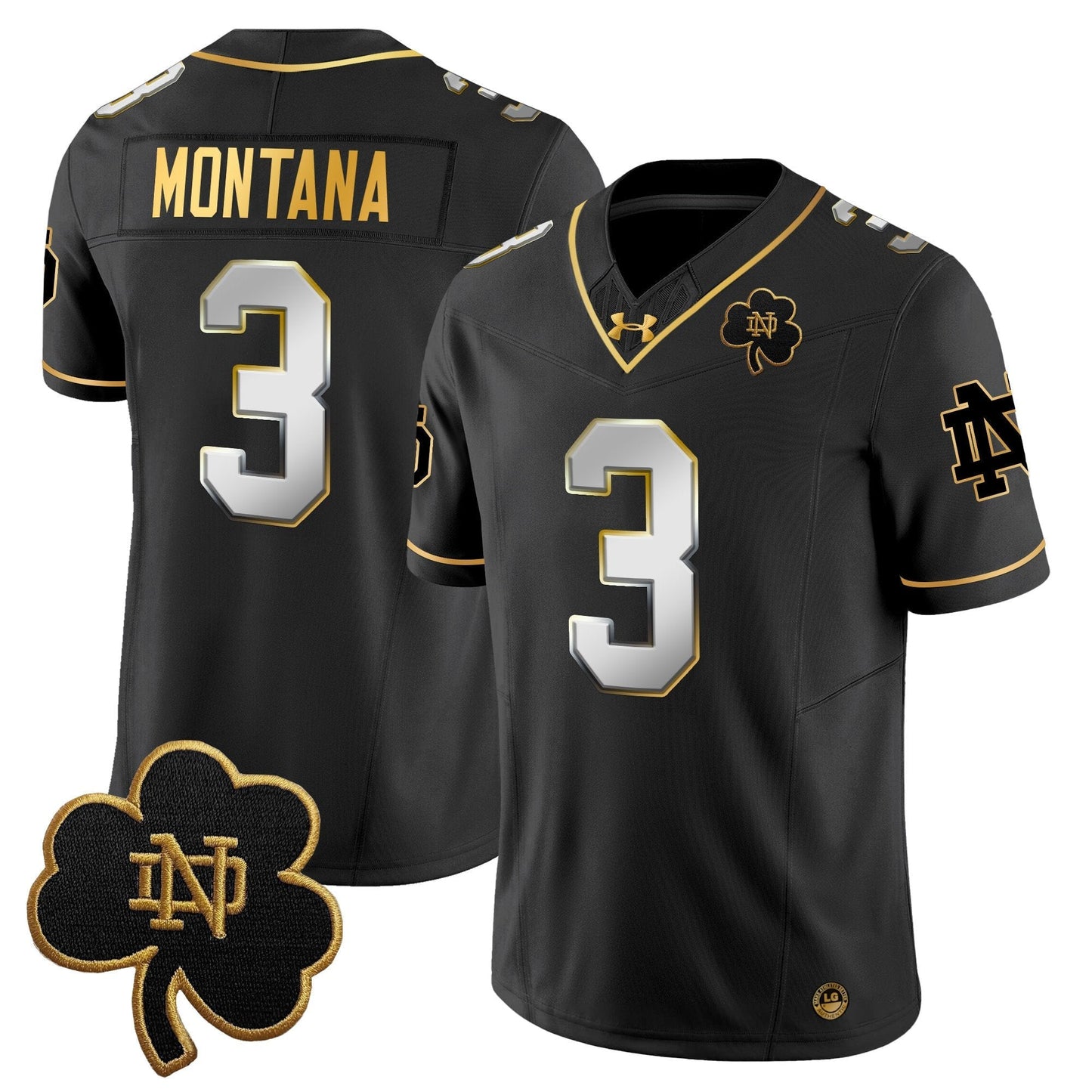 ND 2024 Gold Vapor Limited Jersey - All Stitched