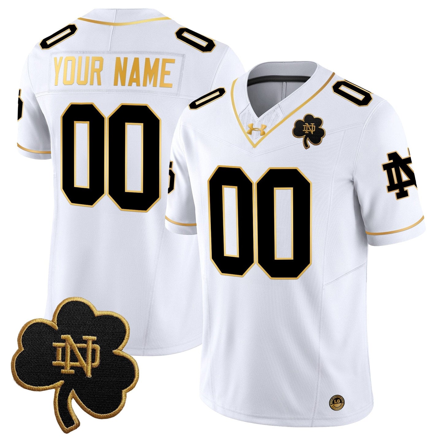 ND 2024 Gold Vapor Limited Custom Jersey - All Stitched