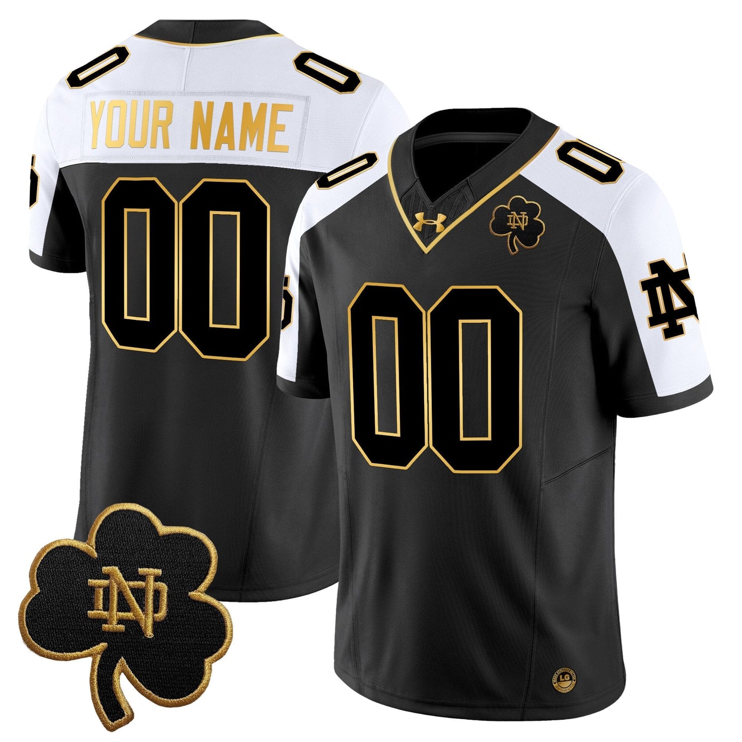 ND 2024 Gold Vapor Limited Custom Jersey - All Stitched