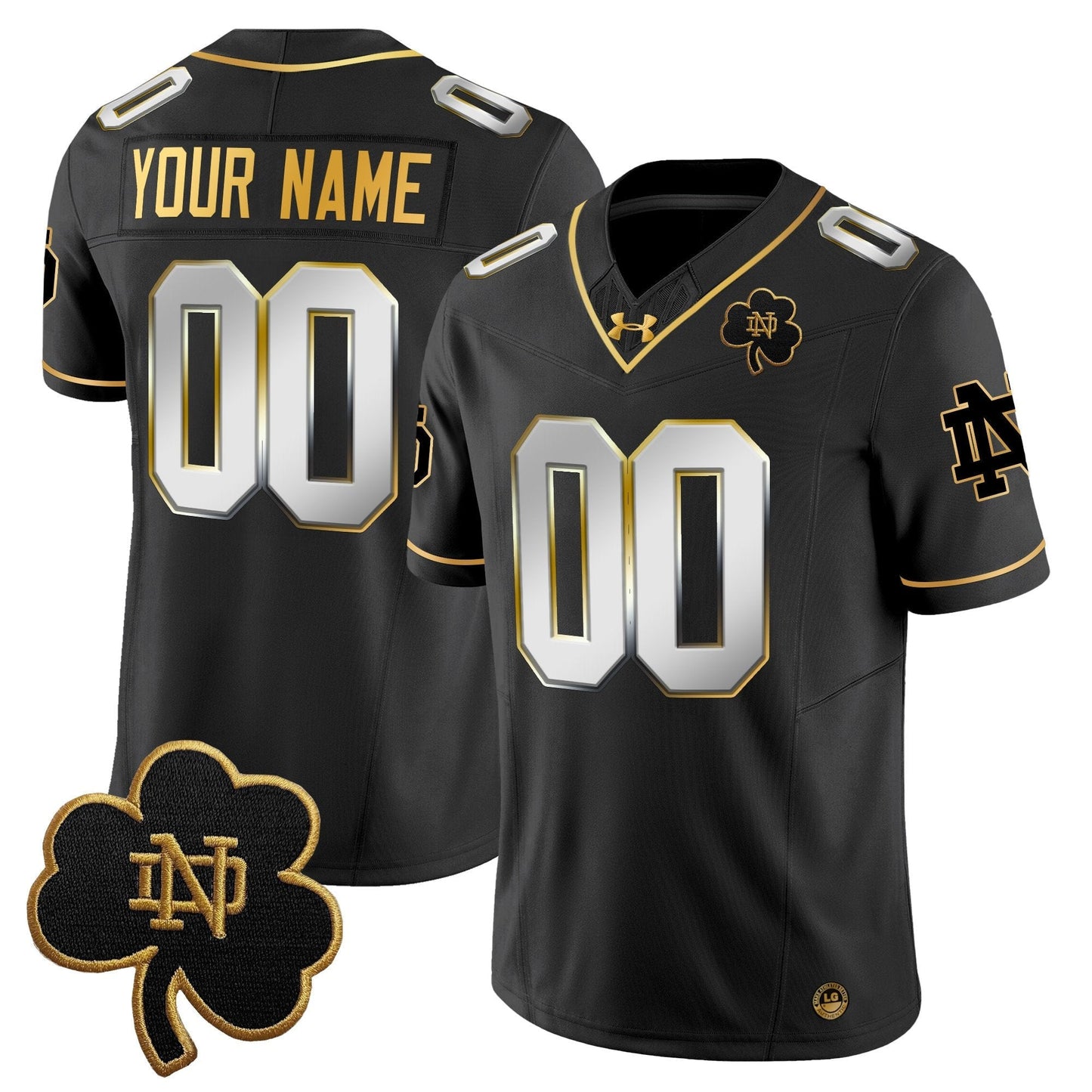 ND 2024 Gold Vapor Limited Custom Jersey - All Stitched