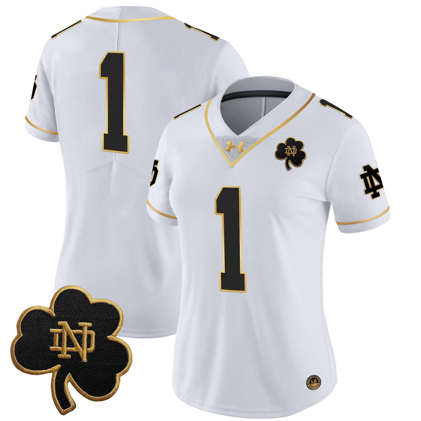 Women's ND 2024 Gold Vapor Limited Jersey - All Stitched