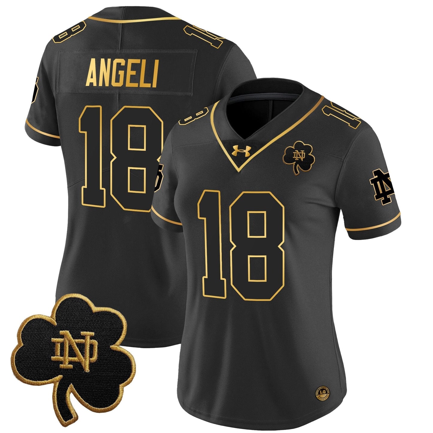 Women's ND 2024 Gold Vapor Limited Jersey - All Stitched