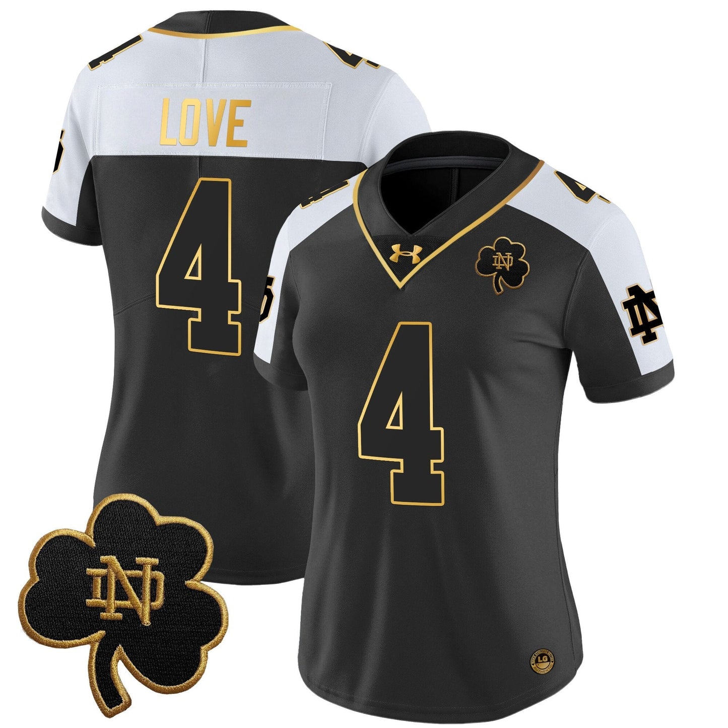 Women's ND 2024 Gold Vapor Limited Jersey - All Stitched
