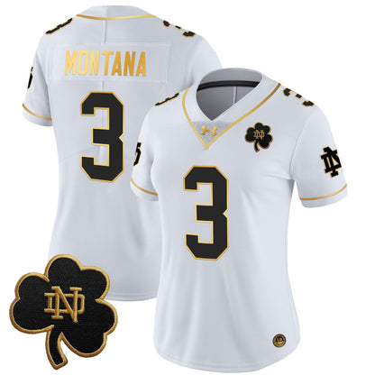Women's ND 2024 Gold Vapor Limited Jersey - All Stitched