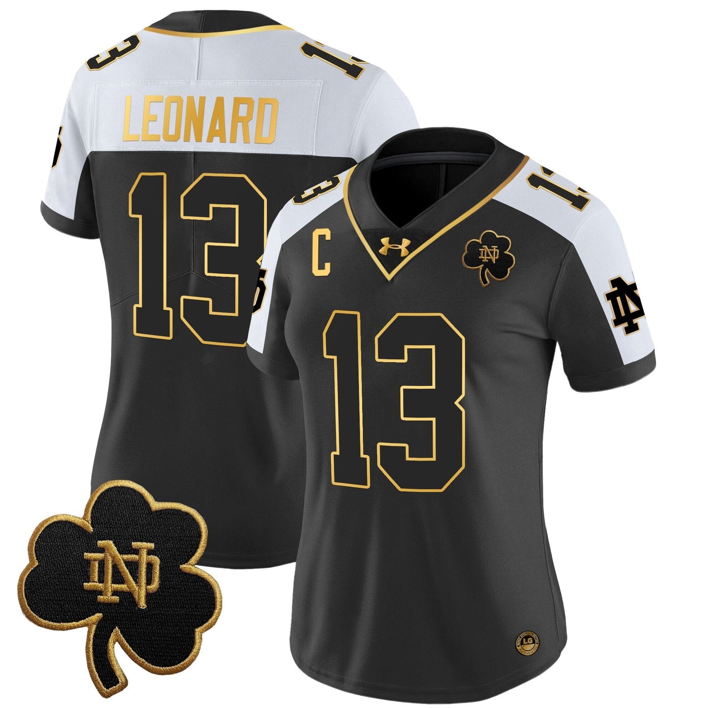 Women's ND 2024 Gold Vapor Limited Jersey - All Stitched