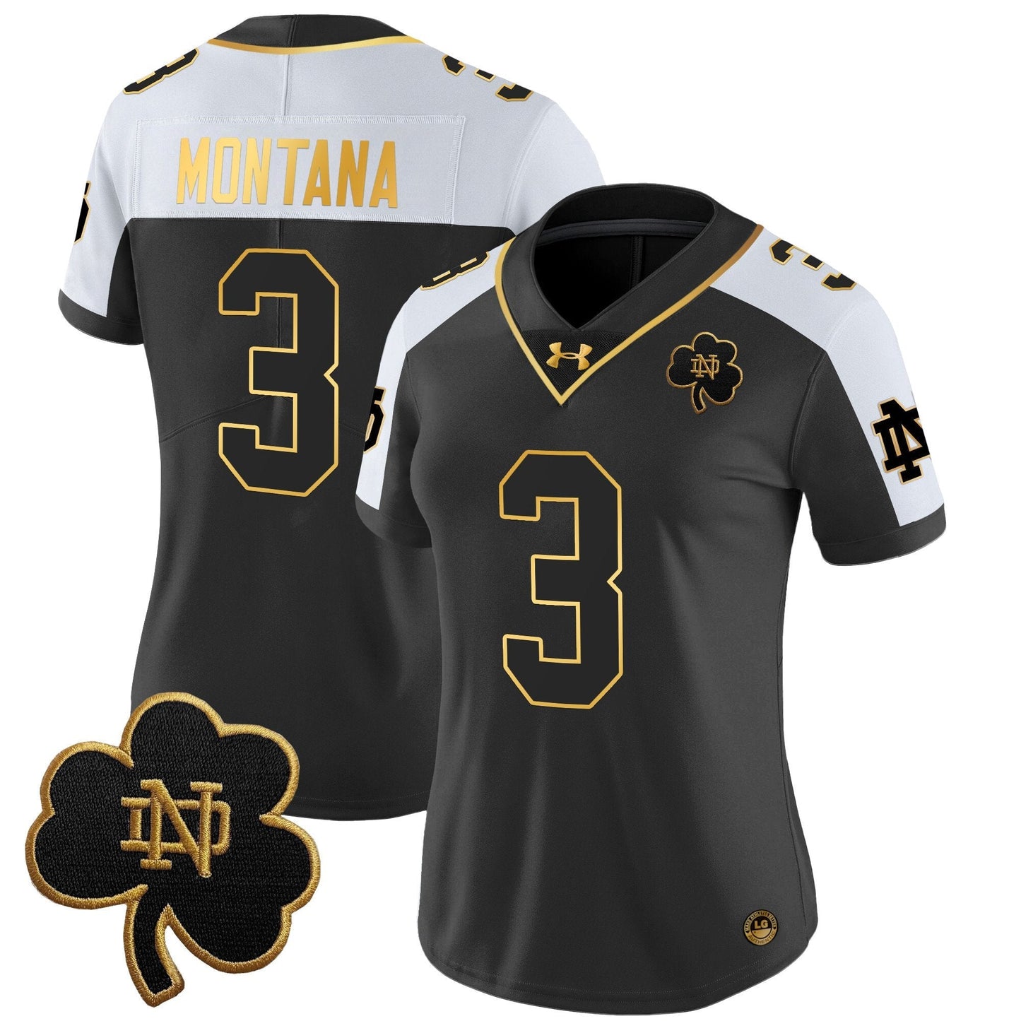Women's ND 2024 Gold Vapor Limited Jersey - All Stitched