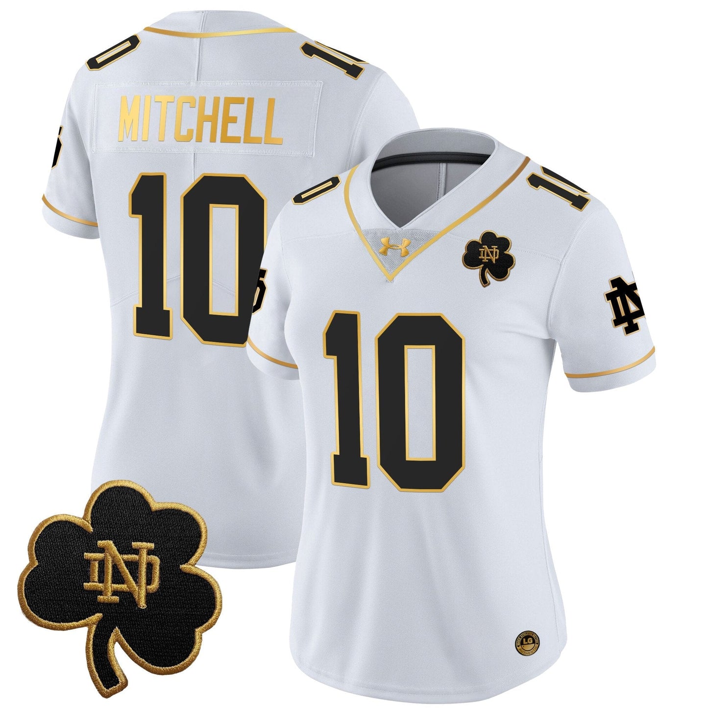 Women's ND 2024 Gold Vapor Limited Jersey - All Stitched