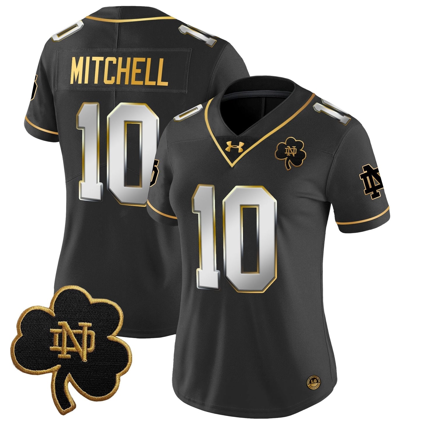 Women's ND 2024 Gold Vapor Limited Jersey - All Stitched