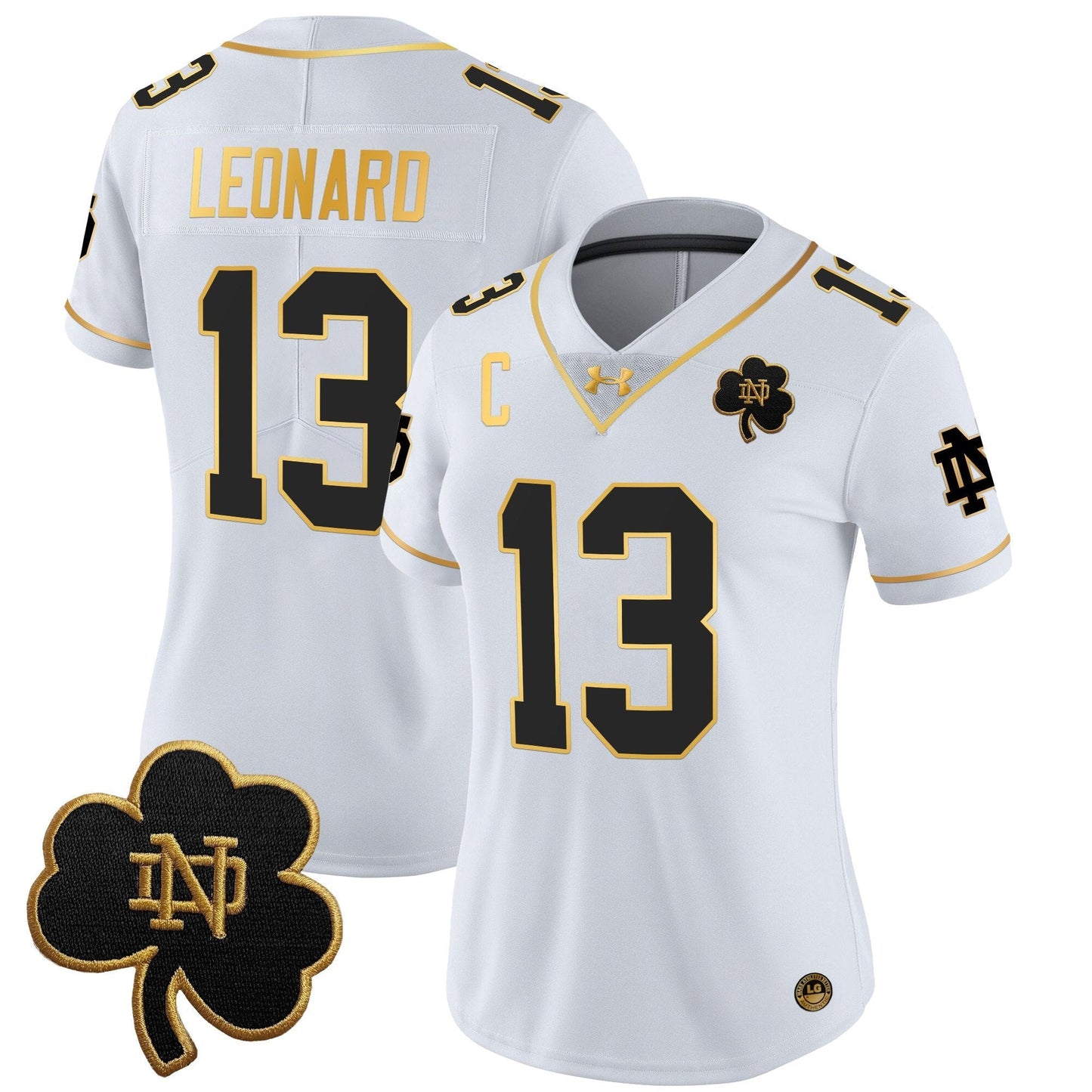 Women's ND 2024 Gold Vapor Limited Jersey - All Stitched
