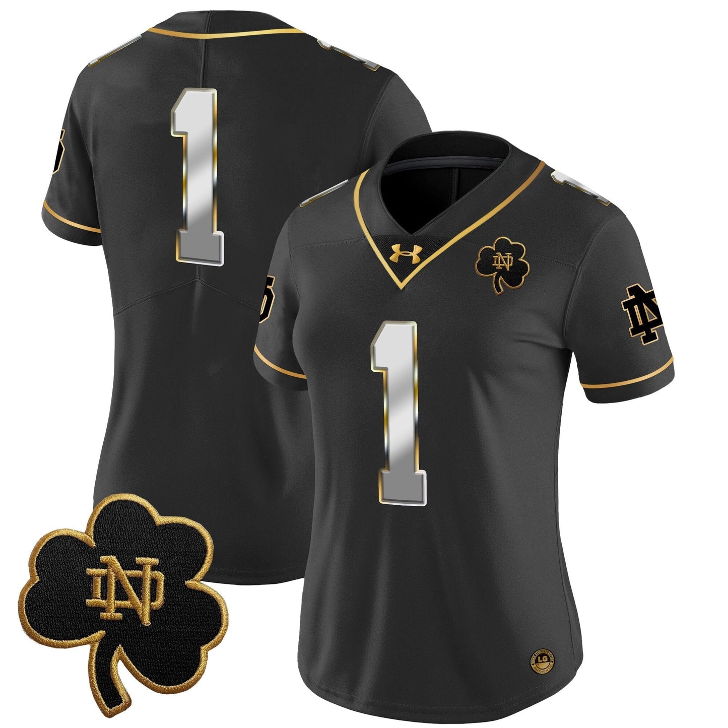 Women's ND 2024 Gold Vapor Limited Jersey - All Stitched