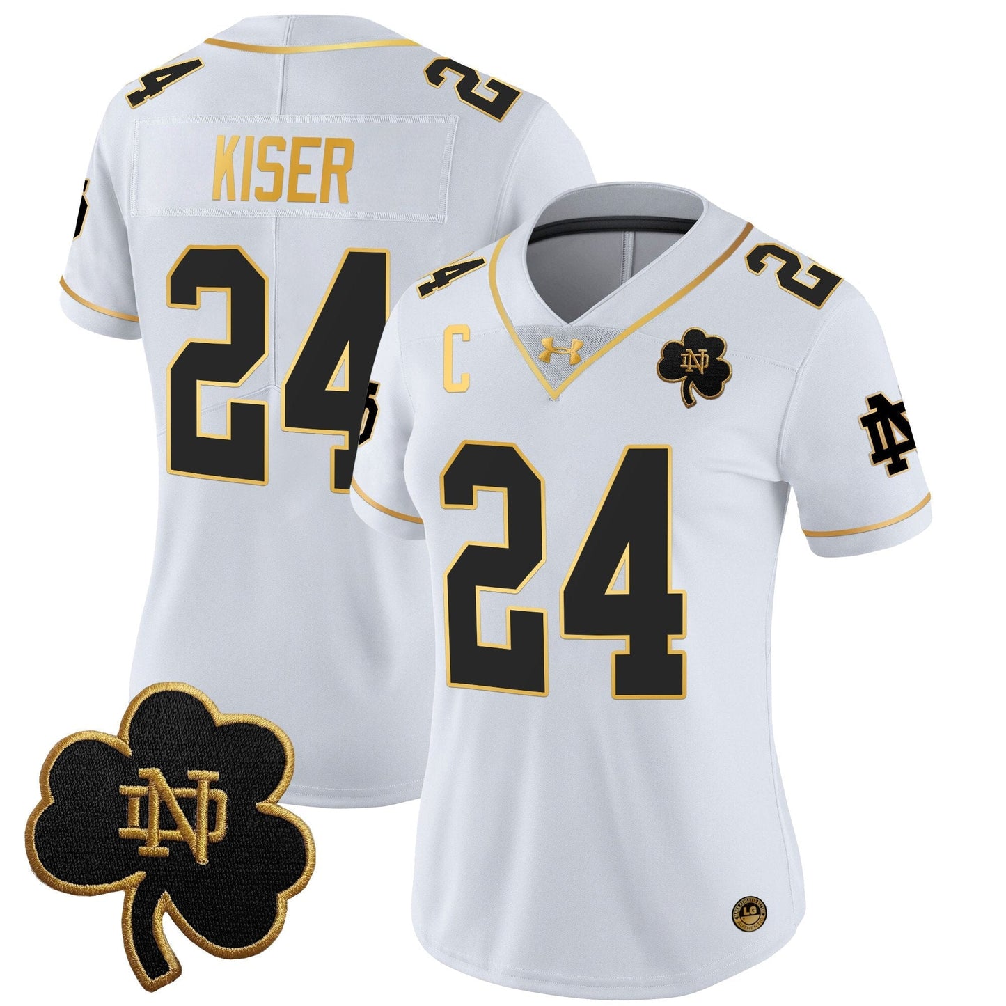 Women's ND 2024 Gold Vapor Limited Jersey - All Stitched