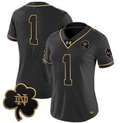 Women's ND 2024 Gold Vapor Limited Jersey - All Stitched