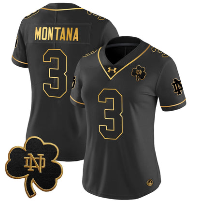 Women's ND 2024 Gold Vapor Limited Jersey - All Stitched