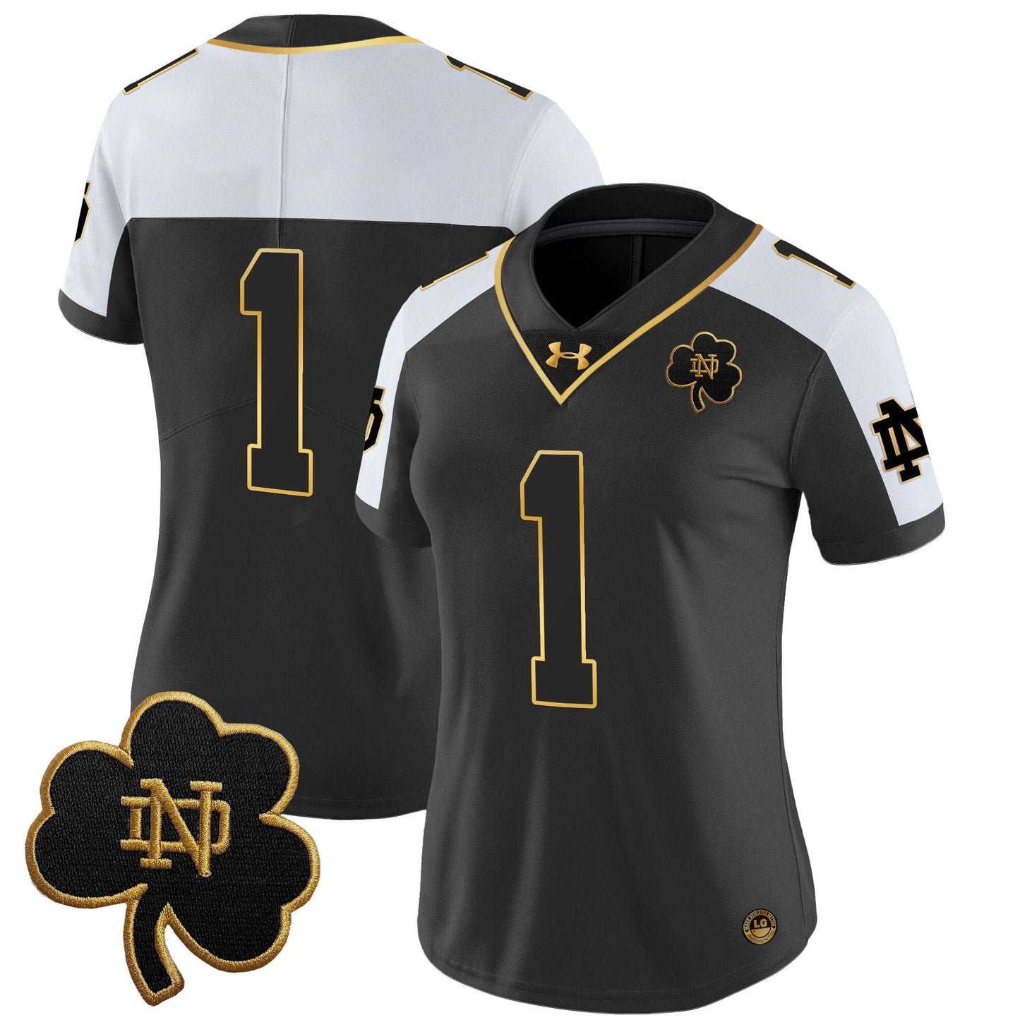 Women's ND 2024 Gold Vapor Limited Jersey - All Stitched