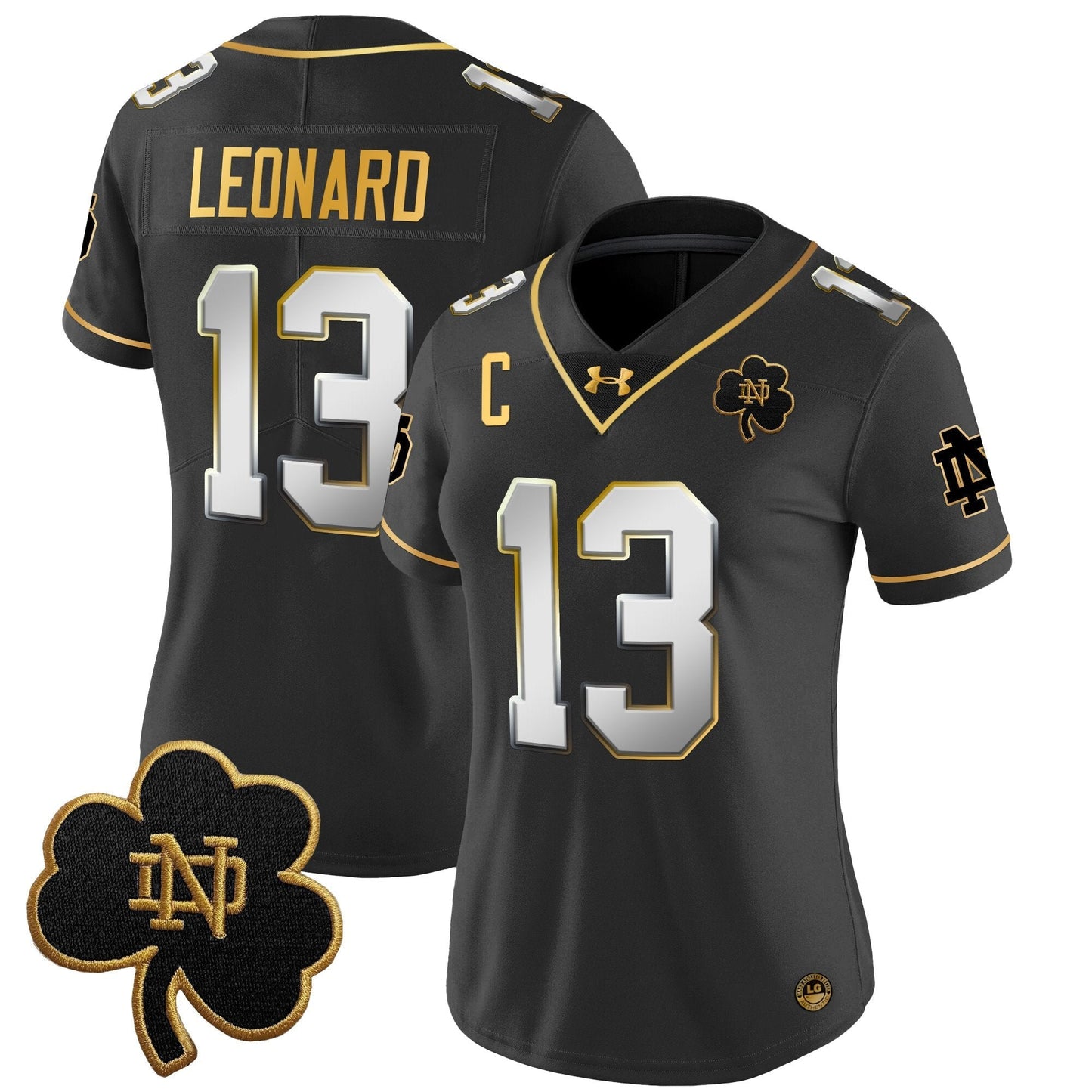 Women's ND 2024 Gold Vapor Limited Jersey - All Stitched