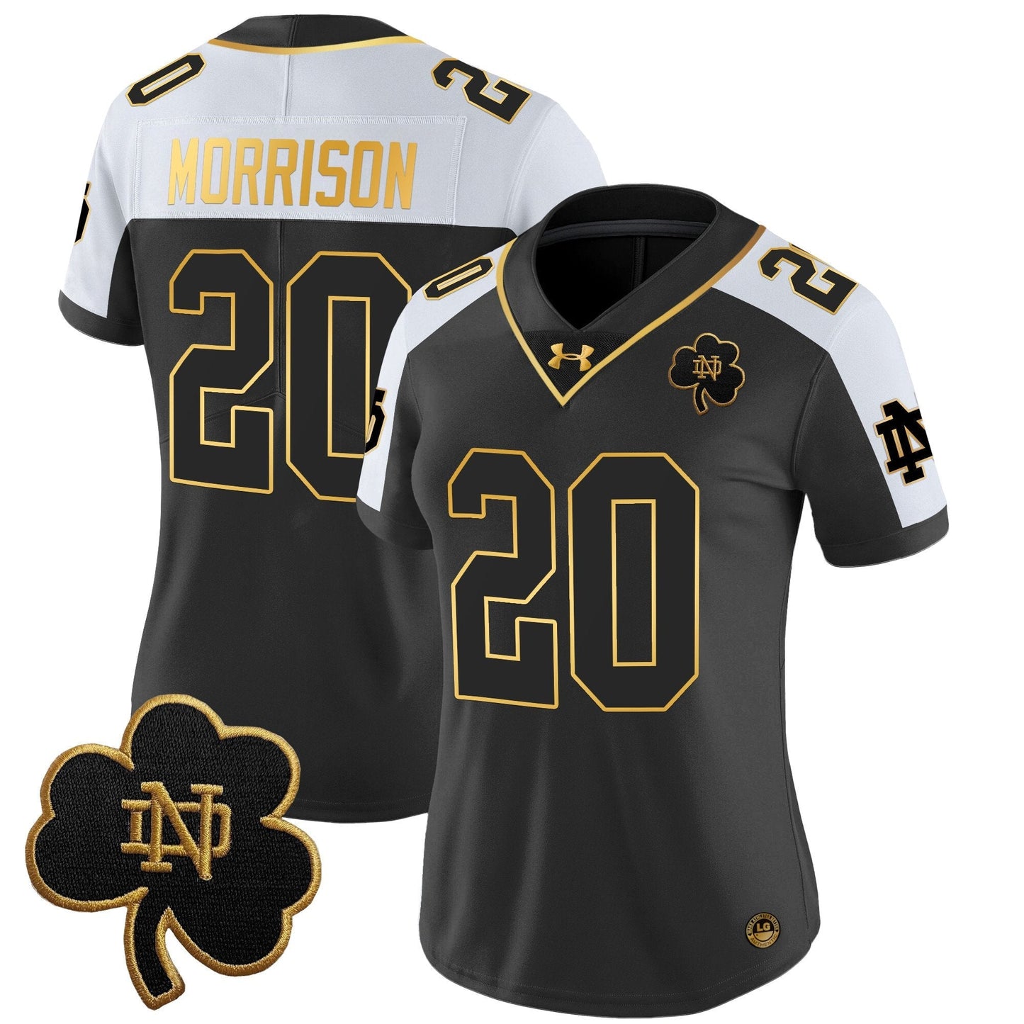 Women's ND 2024 Gold Vapor Limited Jersey - All Stitched
