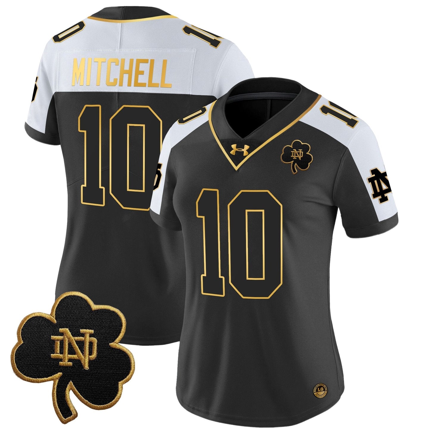 Women's ND 2024 Gold Vapor Limited Jersey - All Stitched