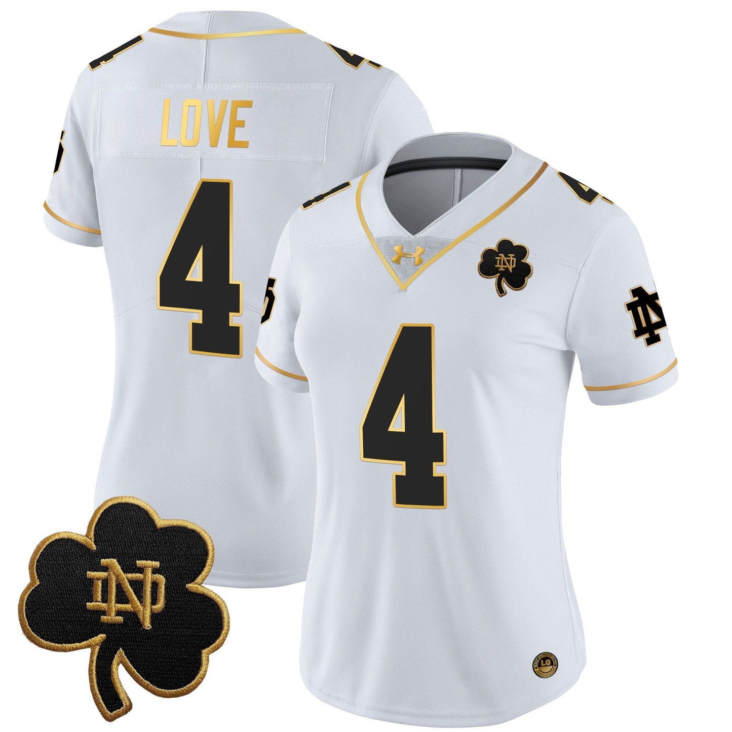 Women's ND 2024 Gold Vapor Limited Jersey - All Stitched