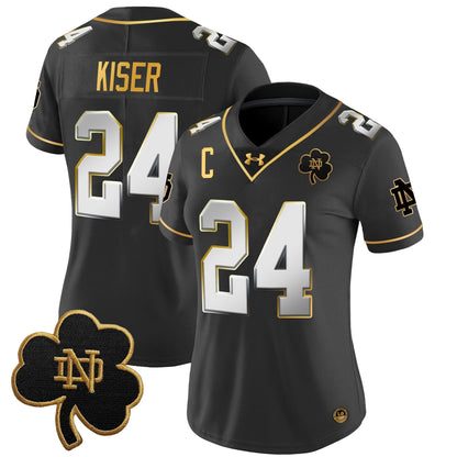 Women's ND 2024 Gold Vapor Limited Jersey - All Stitched