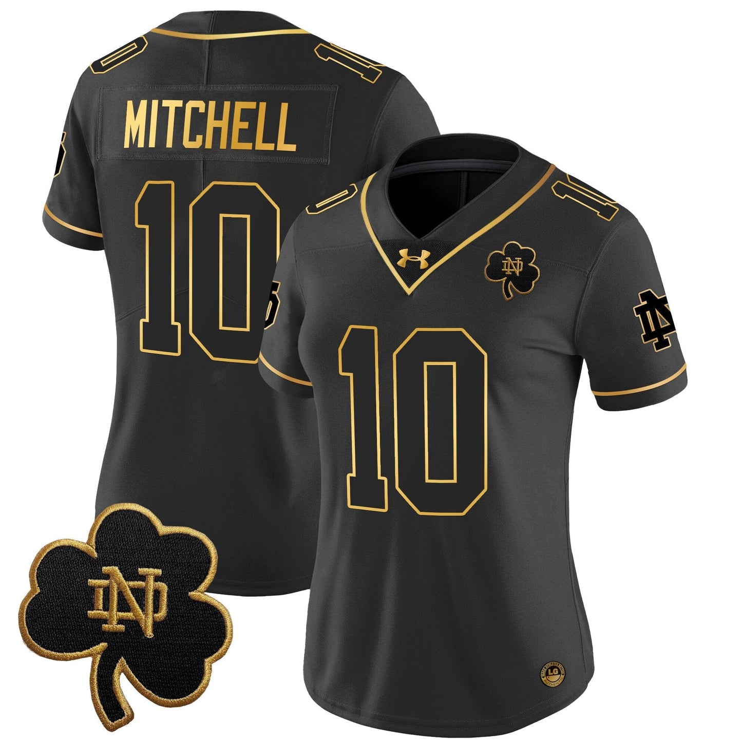 Women's ND 2024 Gold Vapor Limited Jersey - All Stitched