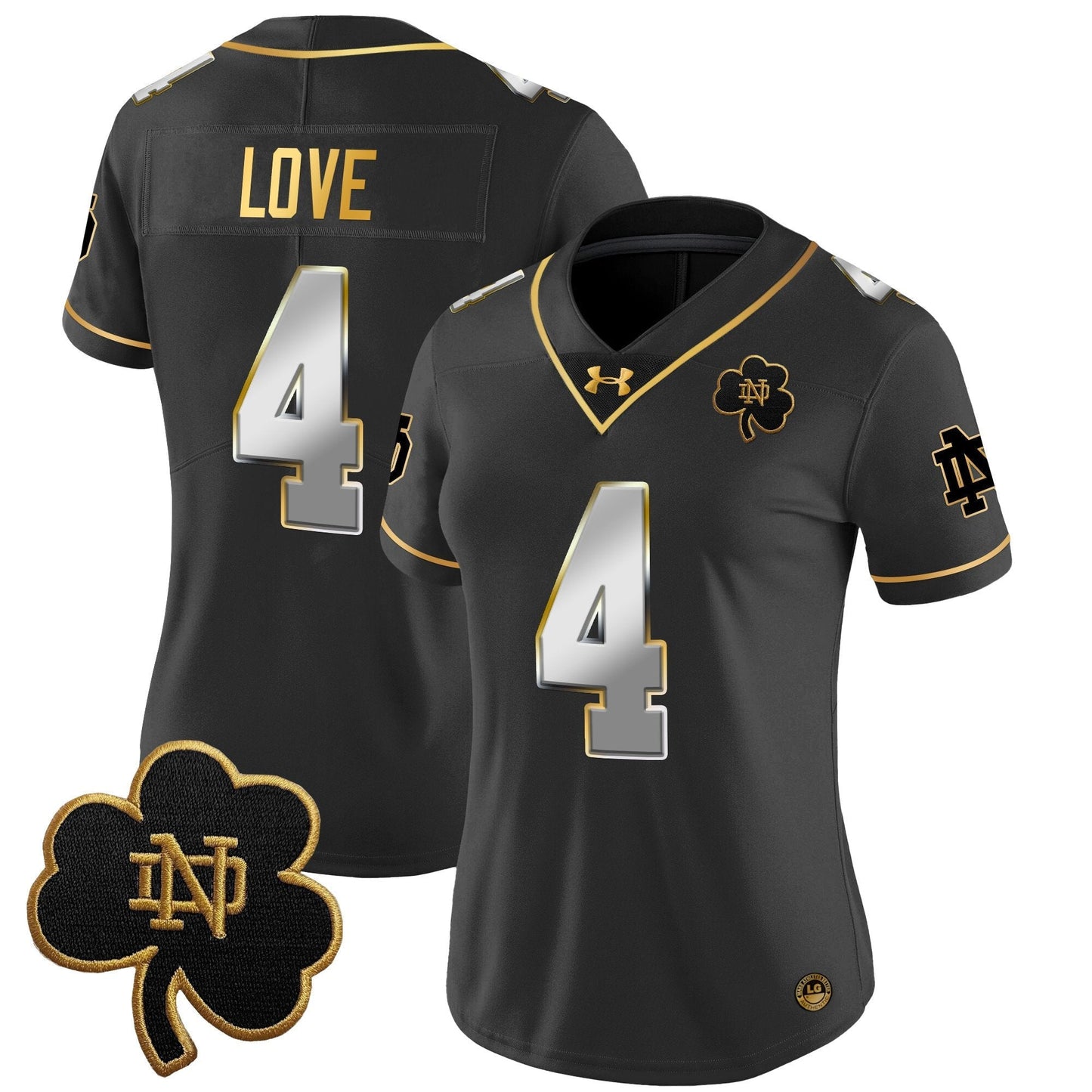 Women's ND 2024 Gold Vapor Limited Jersey - All Stitched
