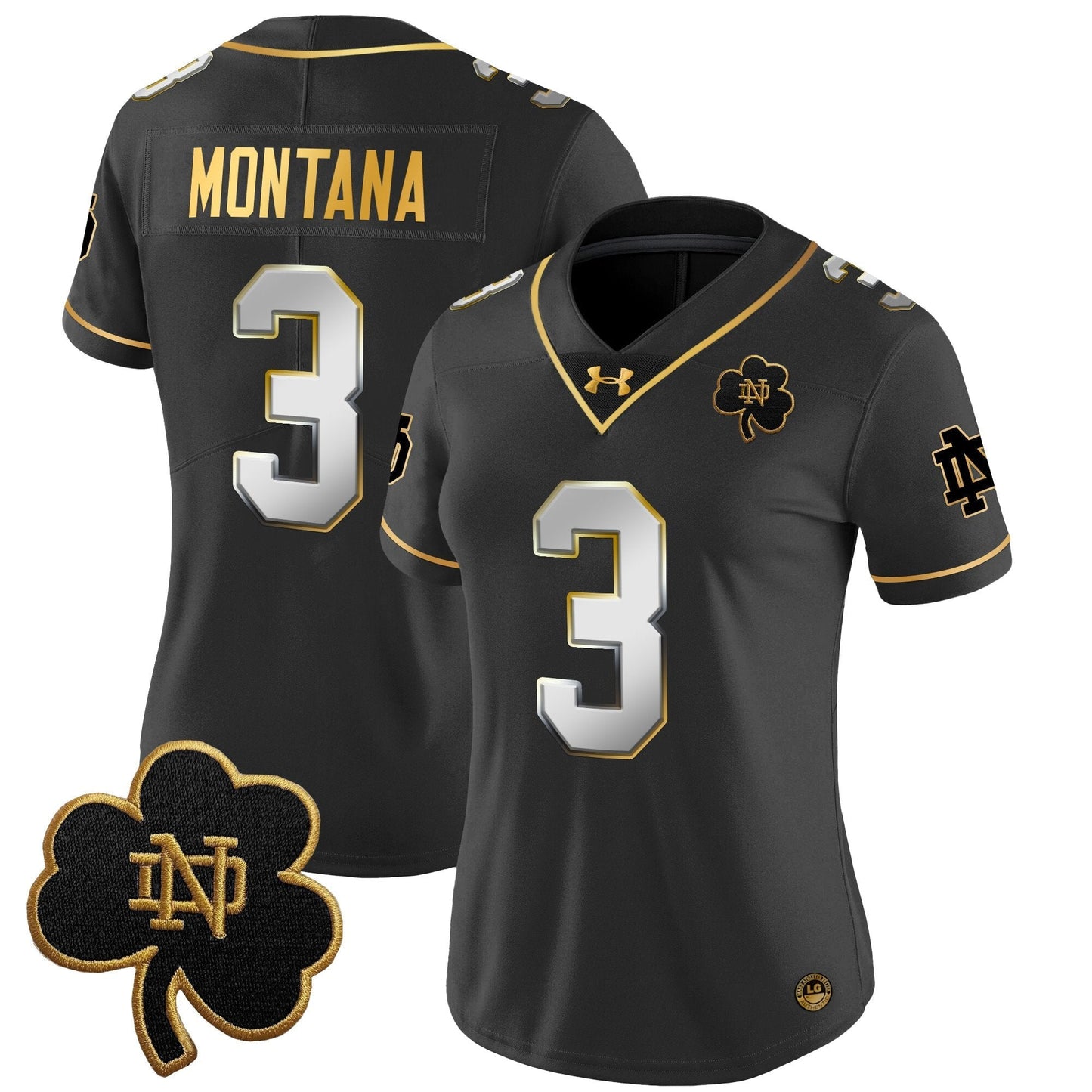Women's ND 2024 Gold Vapor Limited Jersey - All Stitched