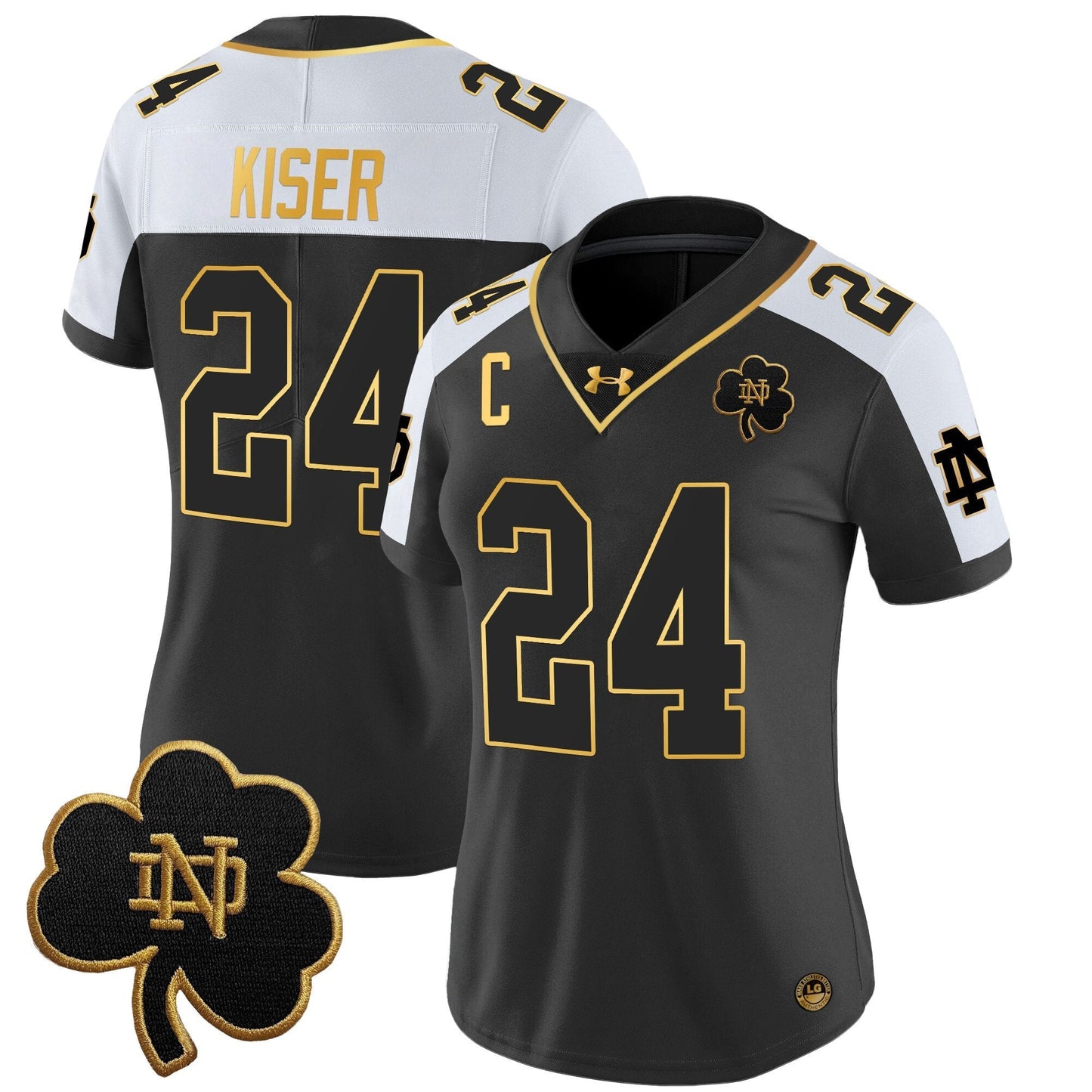 Women's ND 2024 Gold Vapor Limited Jersey - All Stitched