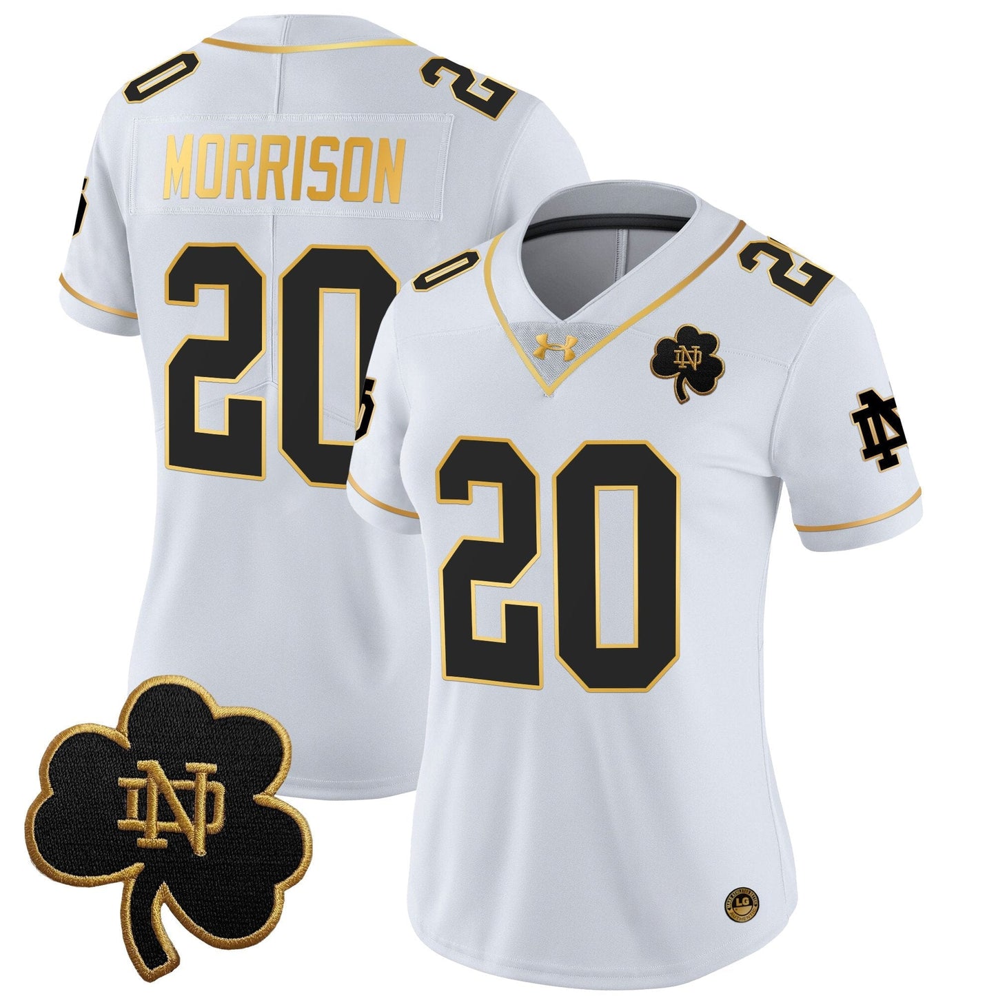 Women's ND 2024 Gold Vapor Limited Jersey - All Stitched