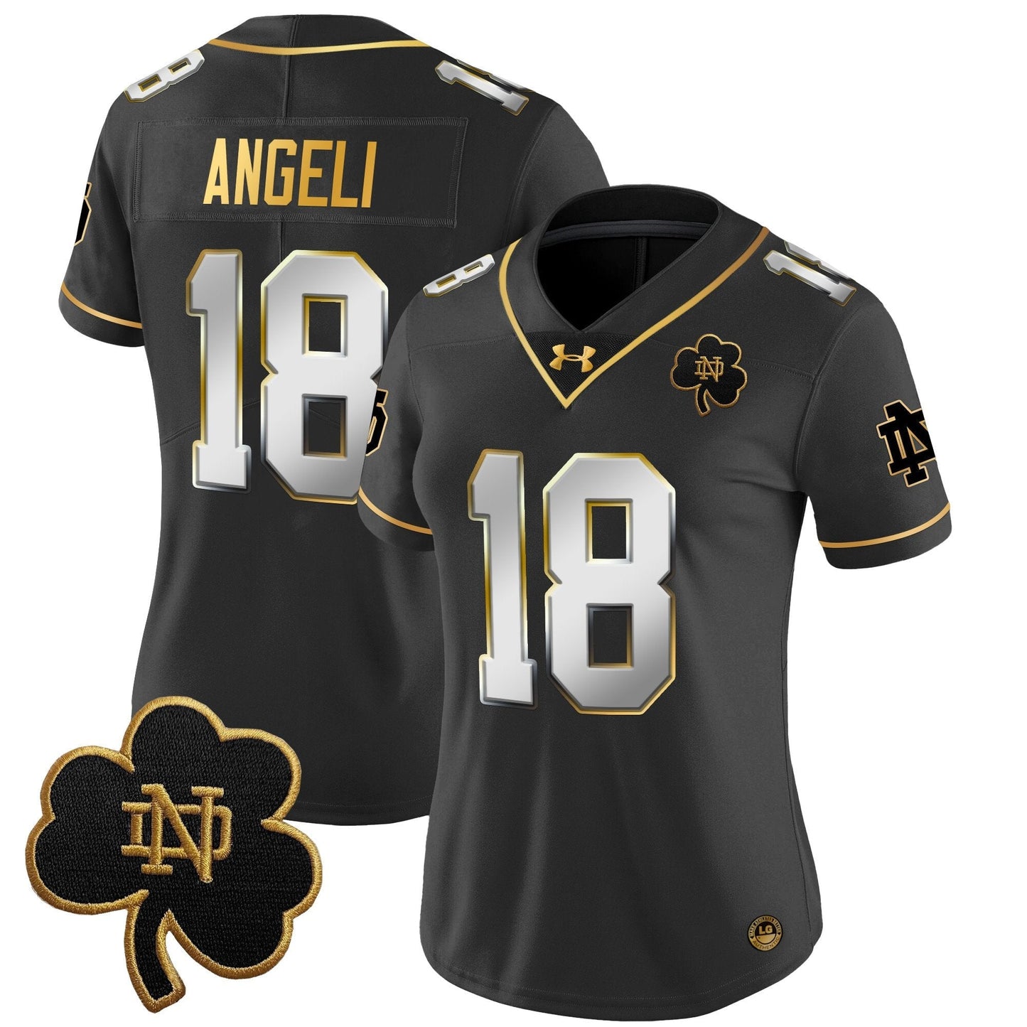 Women's ND 2024 Gold Vapor Limited Jersey - All Stitched